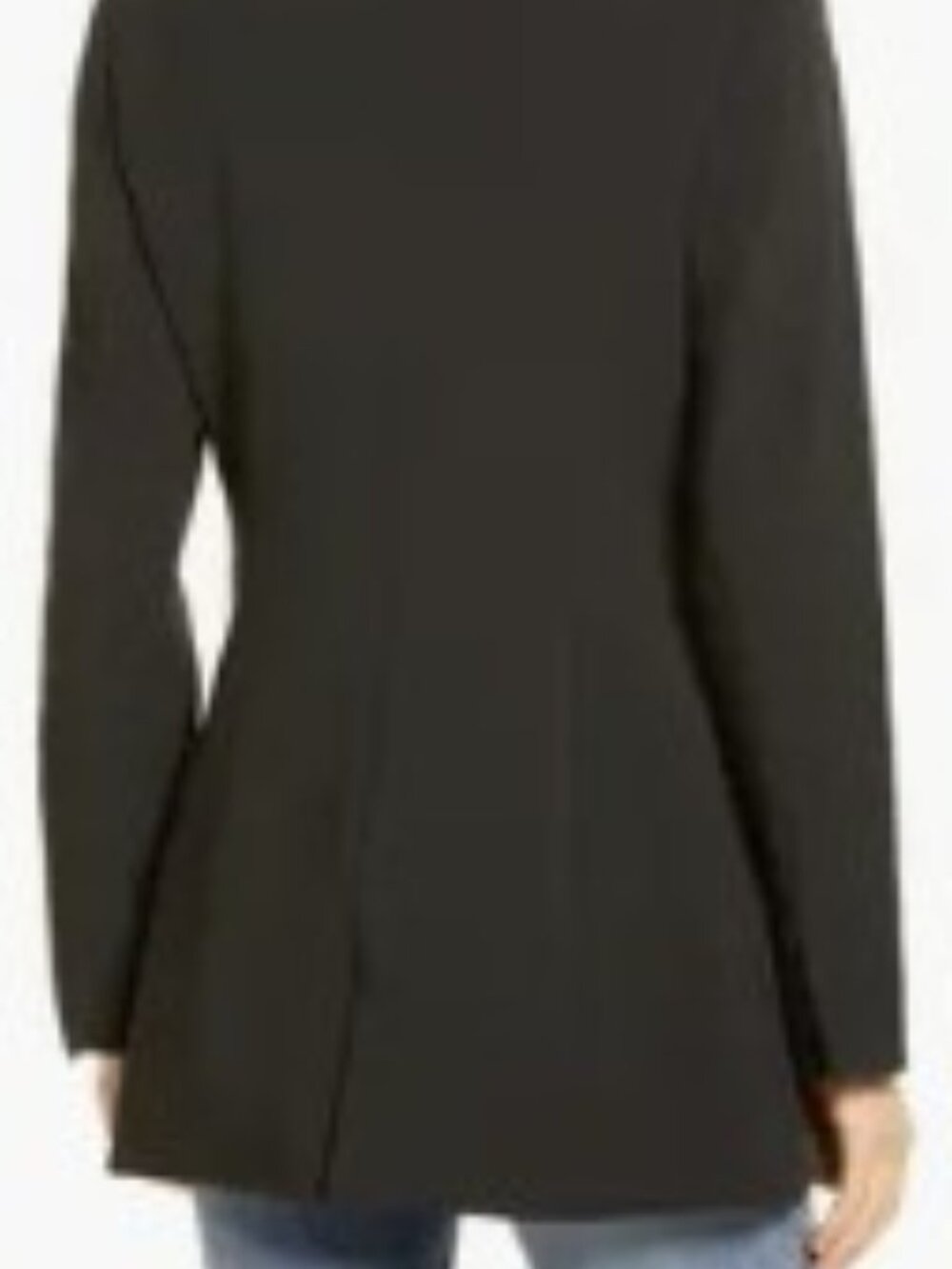 NWT Good American Black Longline Double-Breasted Blazer - 3X - 22/24 $259 - Picture 2 of 8